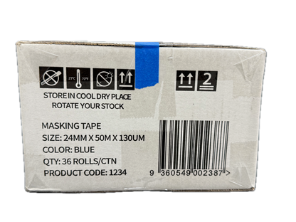 A1 Tapes Blue Masking Tape 24mm x 50m x 130um, 36 Rolls/Carton