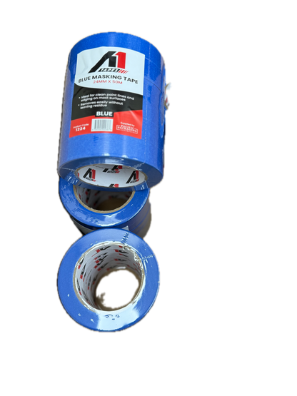 A1 Tapes Blue Masking Tape 24mm x 50m x 130um, 36 Rolls/Carton