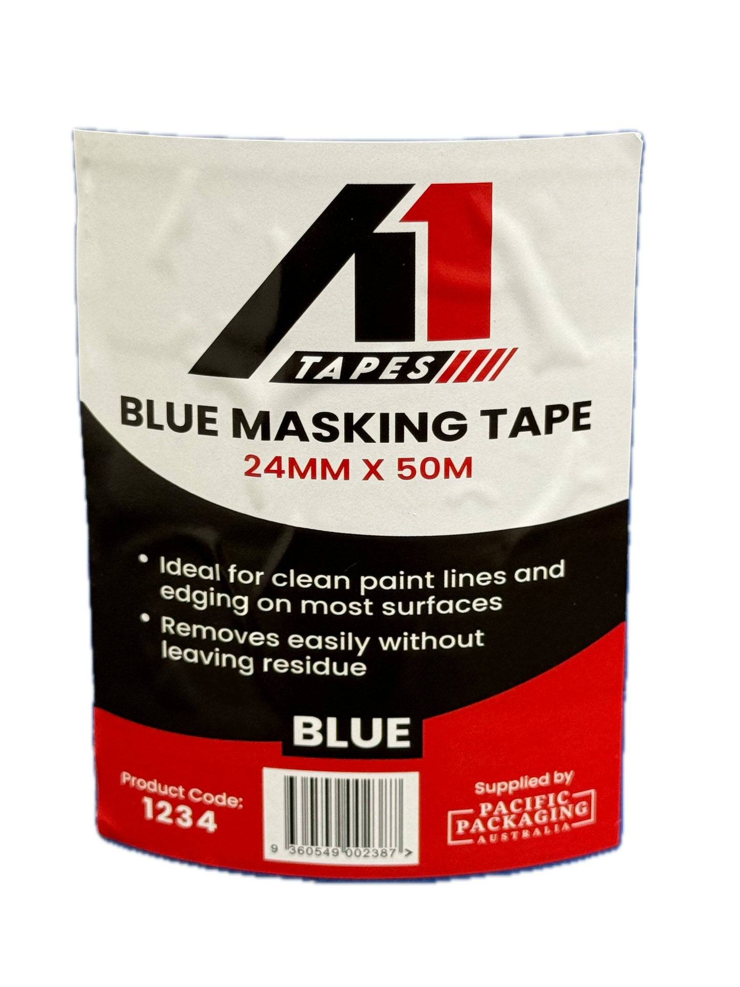 A1 Tapes Blue Masking Tape 24mm x 50m x 130um, 36 Rolls/Carton
