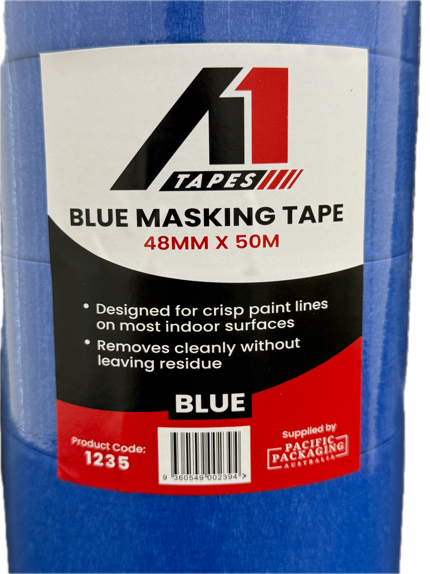 A1 Tapes Blue Masking Tape 48mm x 50m x 130um, 24 Rolls/Carton