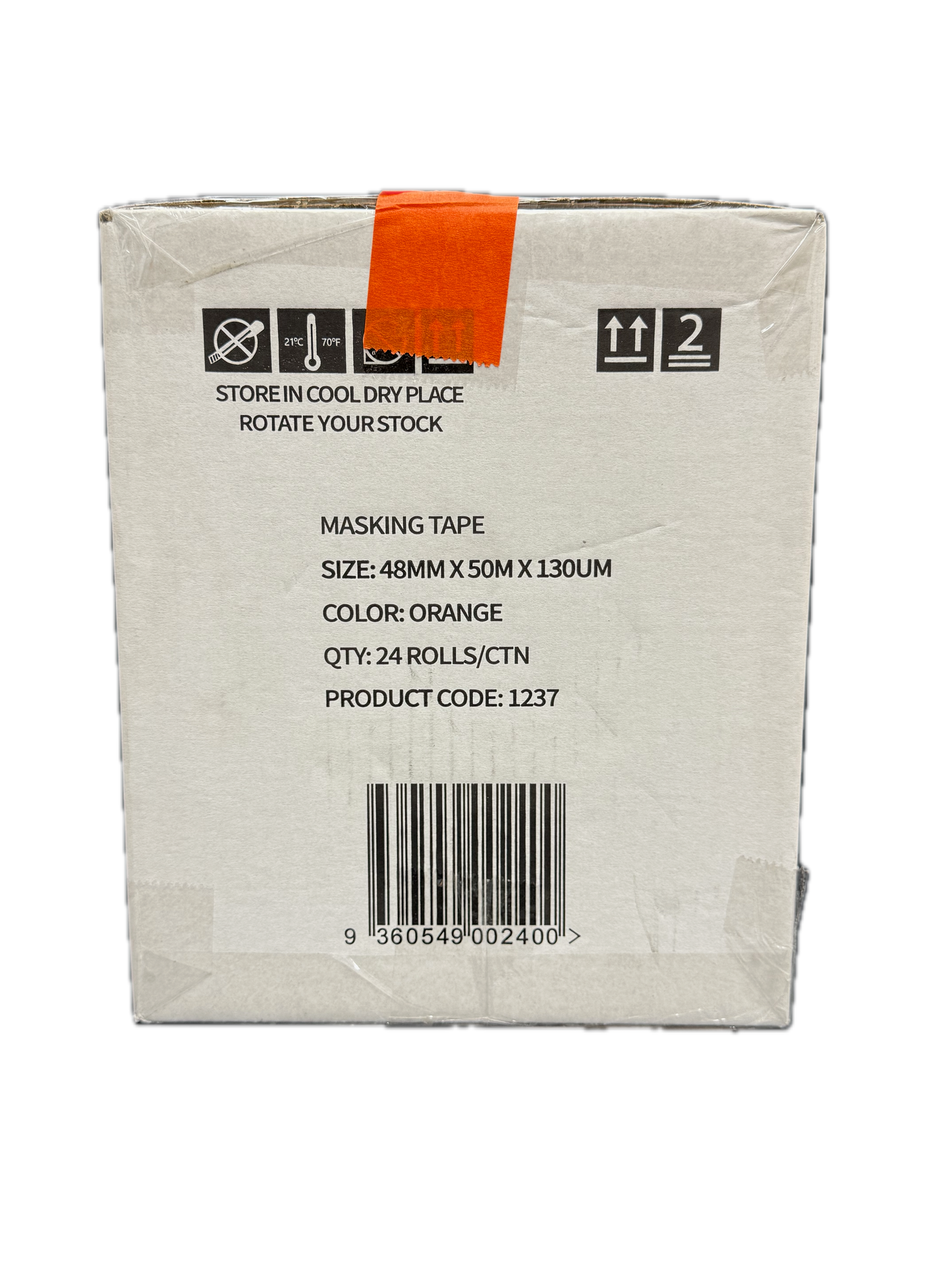 A1 Tapes Orange Masking Tape 48mm x 50m x 130um, 24 Rolls/Carton