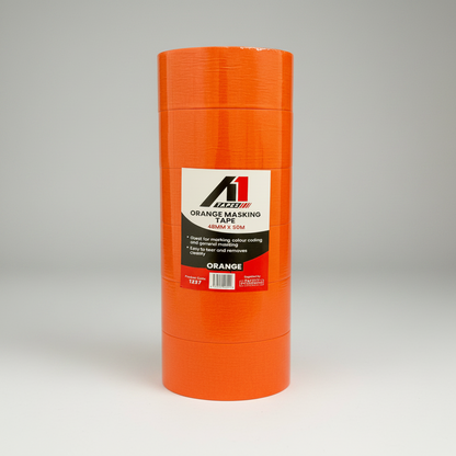 A1 Tapes Orange Masking Tape 48mm x 50m x 130um, 24 Rolls/Carton