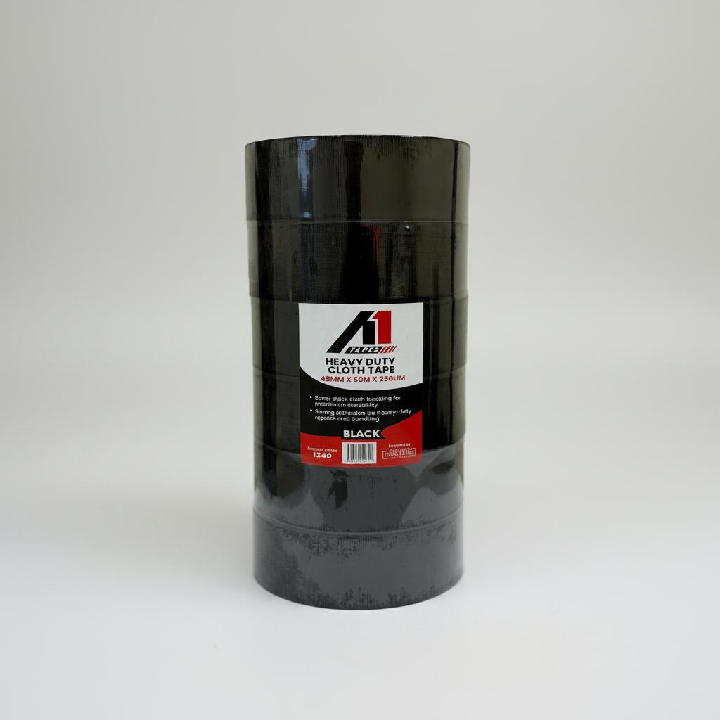 A1 Tapes Black Cloth Tape 48mm x 50m x 250um
