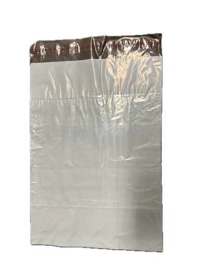 White Courier Air LDPE Bags - 300 x 430mm + 40mm Lip with clear pouch