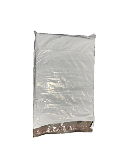 White Courier Air LDPE Bags - 300 x 430mm + 40mm Lip with clear pouch