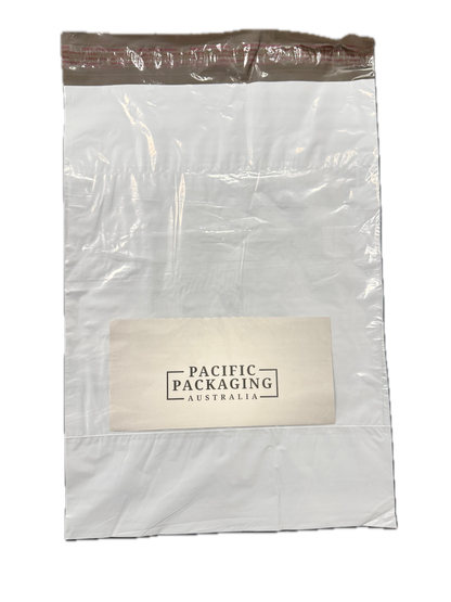 White Courier Air LDPE Bags - 300 x 430mm + 40mm Lip with clear pouch