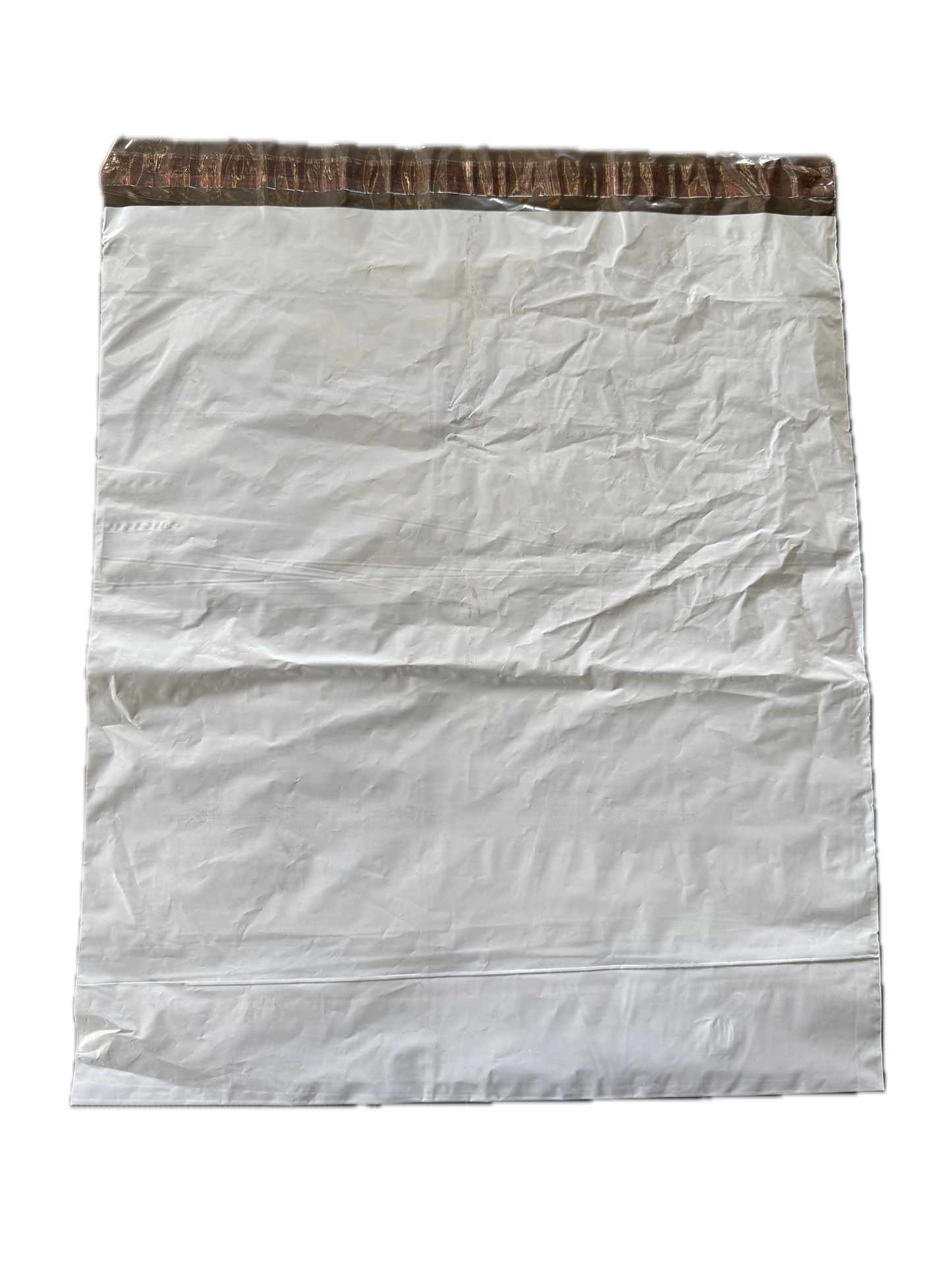 White Courier Air LDPE Bags – 60 Micron – 305 × 394 mm + 50 mm Lip – Single Adhesive (No Pocket)