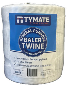 TYMATE® General Purpose PP Baler Twine White 2250m, 80kgf Breaking Strength