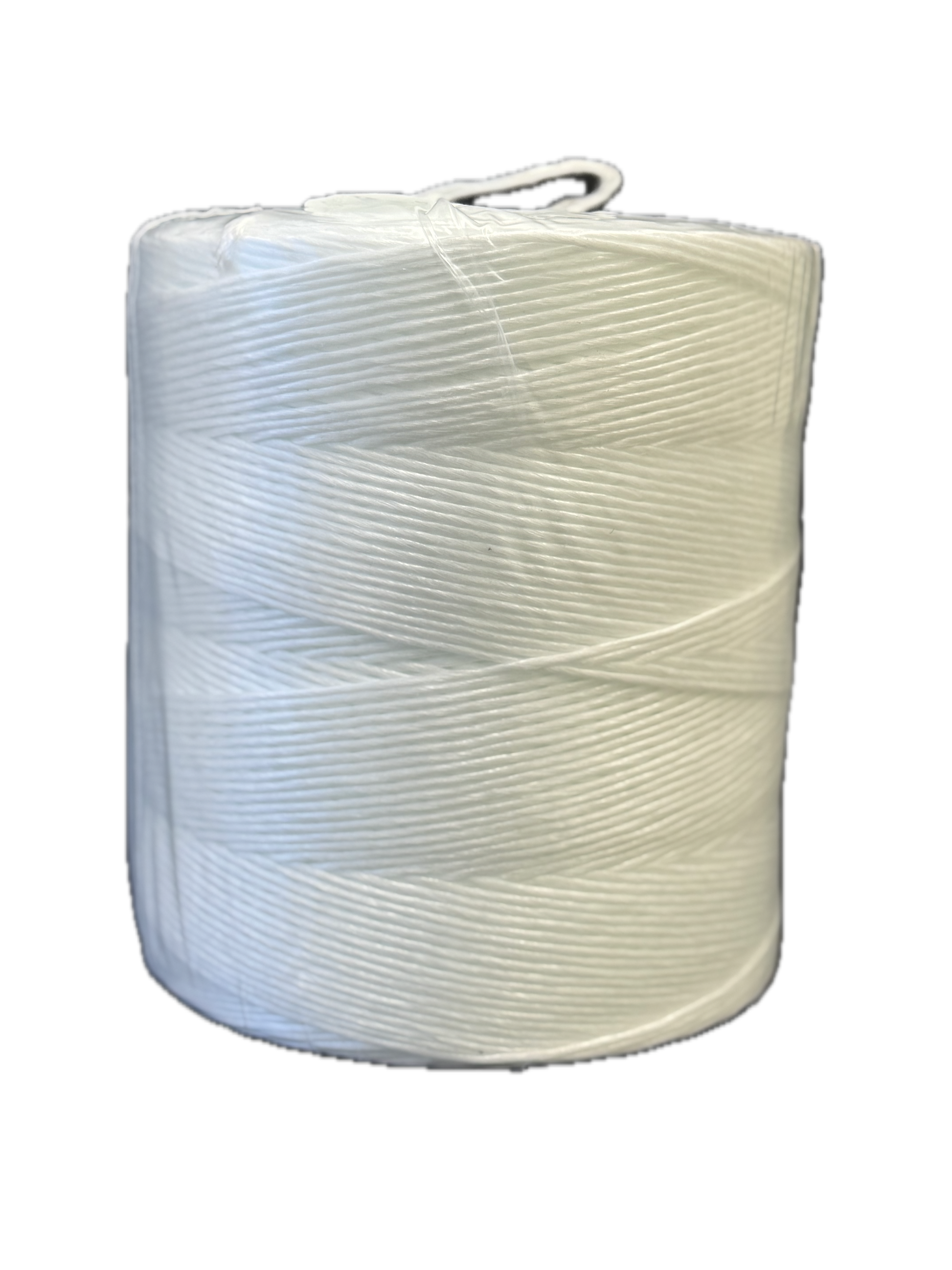 TYMATE General Purpose PP Baler Twine spool, back view, white twine