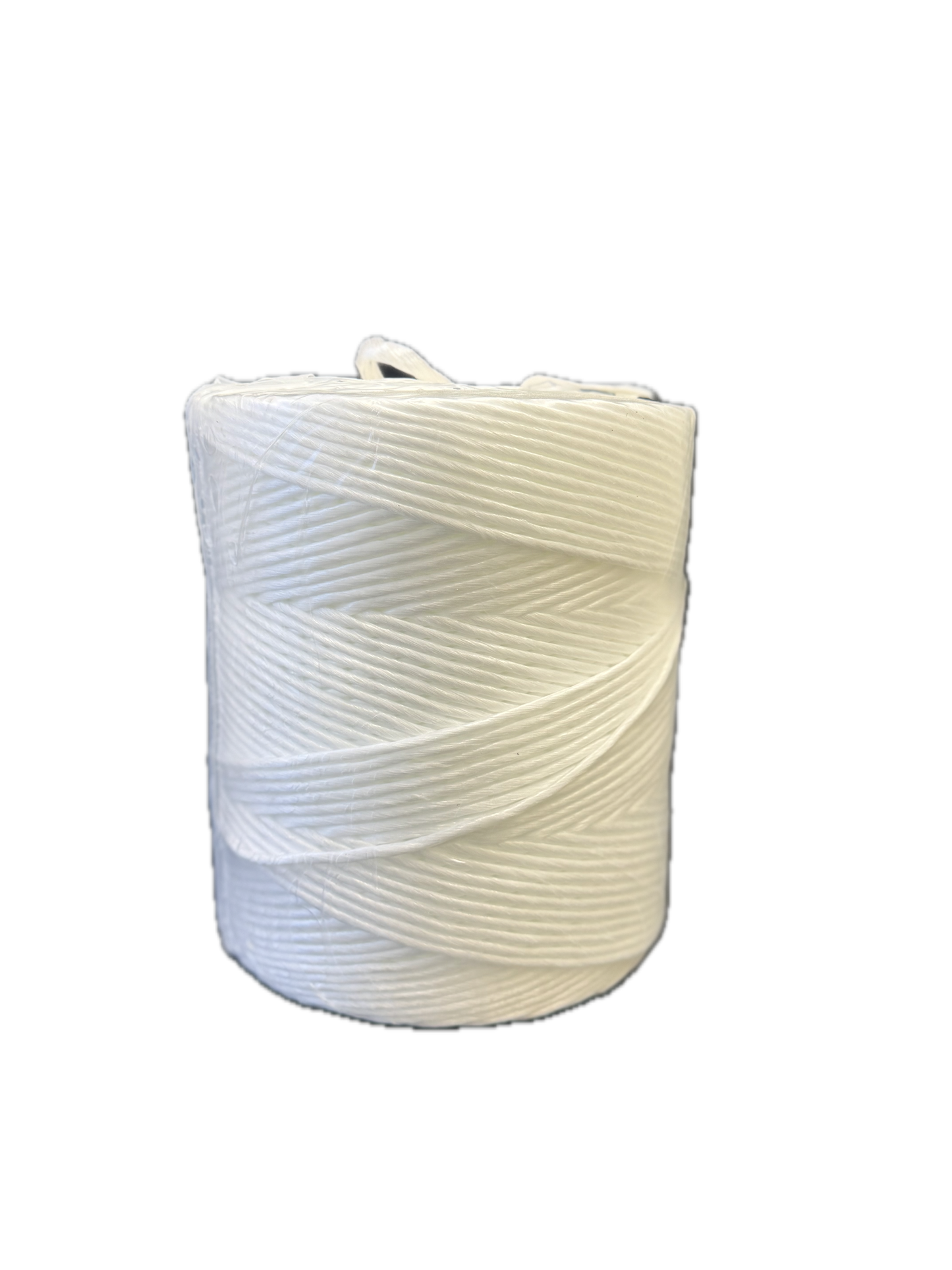 TYMATE Heavy Duty PP Twine, back view, white, coiled on a neutral background