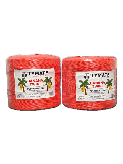 TYMATE PP Banana Twine 3250 Tex (29300 Denier) – Red – 2000m Roll – UV Stabilised