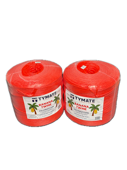TYMATE PP Banana Twine 3250 Tex (29300 Denier) – Red – 2000m Roll – UV Stabilised