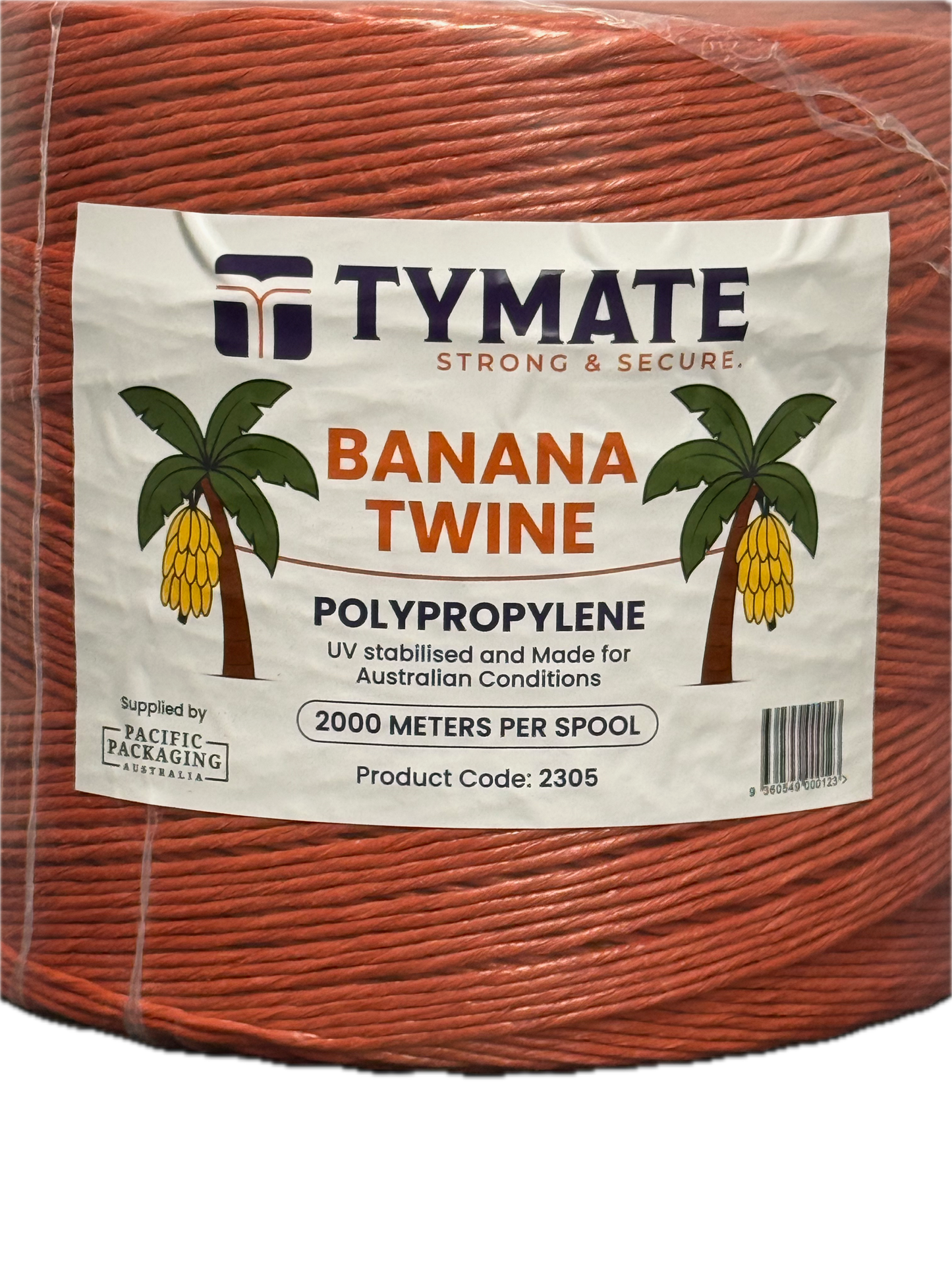 TYMATE PP Banana Twine 3250 Tex (29300 Denier) – Orange – 2000m Roll – UV Stabilised