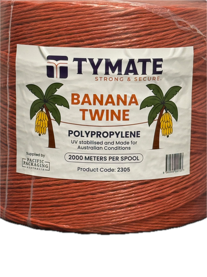 TYMATE PP Banana Twine 3250 Tex (29300 Denier) – Orange – 2000m Roll – UV Stabilised
