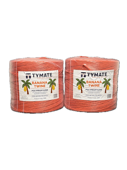 TYMATE PP Banana Twine 3250 Tex (29300 Denier) – Orange – 2000m Roll – UV Stabilised