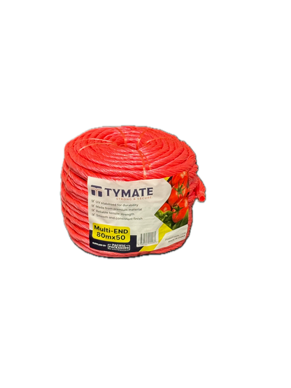 TYMATE Tomato Twine 80m Red | UV Stabilised 50 Ply PP Twine