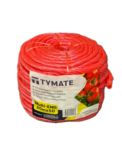 TYMATE Tomato Twine 80m Red | UV Stabilised 50 Ply PP Twine