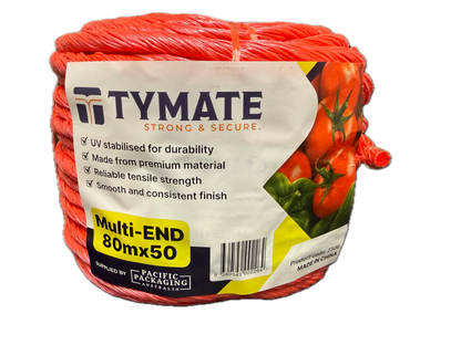 TYMATE red polypropylene tomato twine 80m 50 ply UV stabilised roll