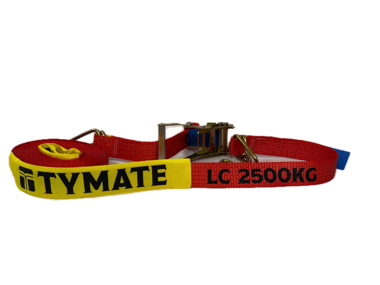 TYMATE Ratchet Tie Down 9m x 50mm LC 2500kg Hook & Keeper – Red