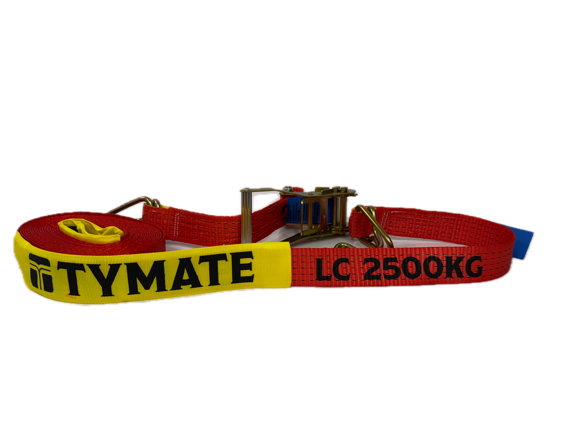 TYMATE Ratchet Tie Down 9m x 50mm LC 2500kg Hook & Keeper – Red