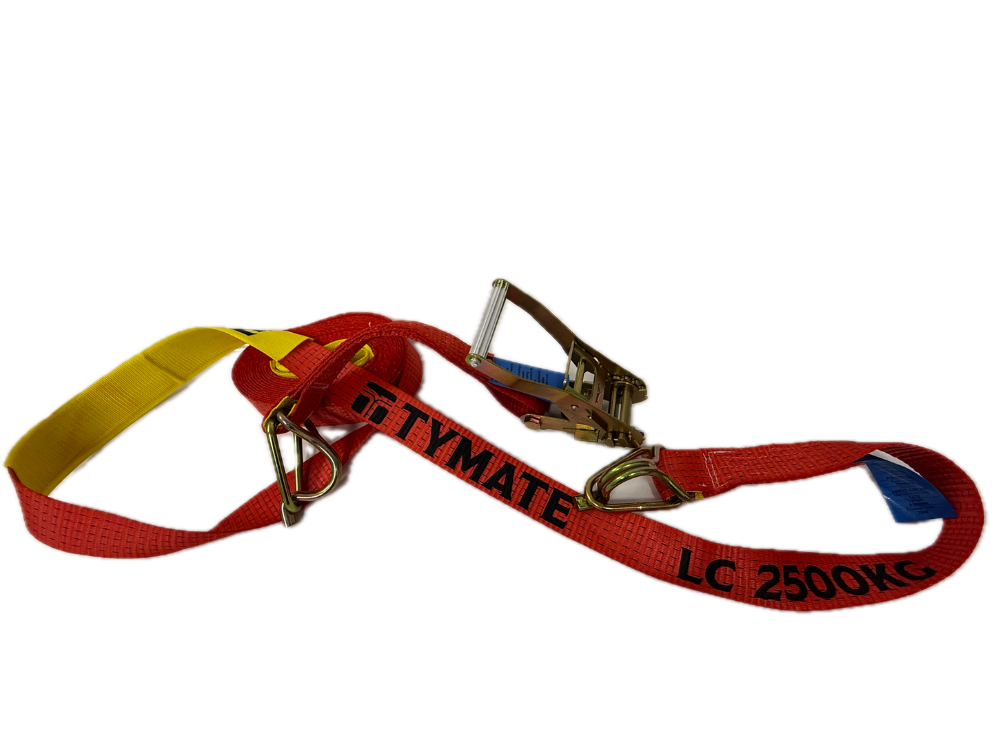 TYMATE Ratchet Tie Down 9m x 50mm LC 2500kg Hook & Keeper – Red