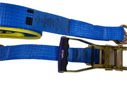 TYMATE Ratchet Tie Down 9m x 50mm 2500kg LC Rubber Handle - Blue