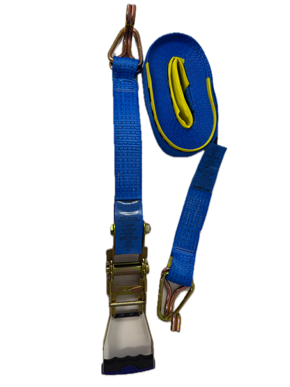 TYMATE Ratchet Tie Down 9m x 50mm 2500kg LC Rubber Handle - Blue