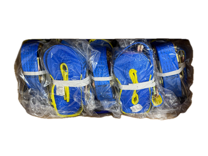 TYMATE Ratchet Tie Down 9m x 50mm 2500kg LC Rubber Handle - Blue