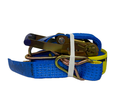TYMATE Ratchet Tie Down 9m x 50mm 2500kg LC Rubber Handle - Blue