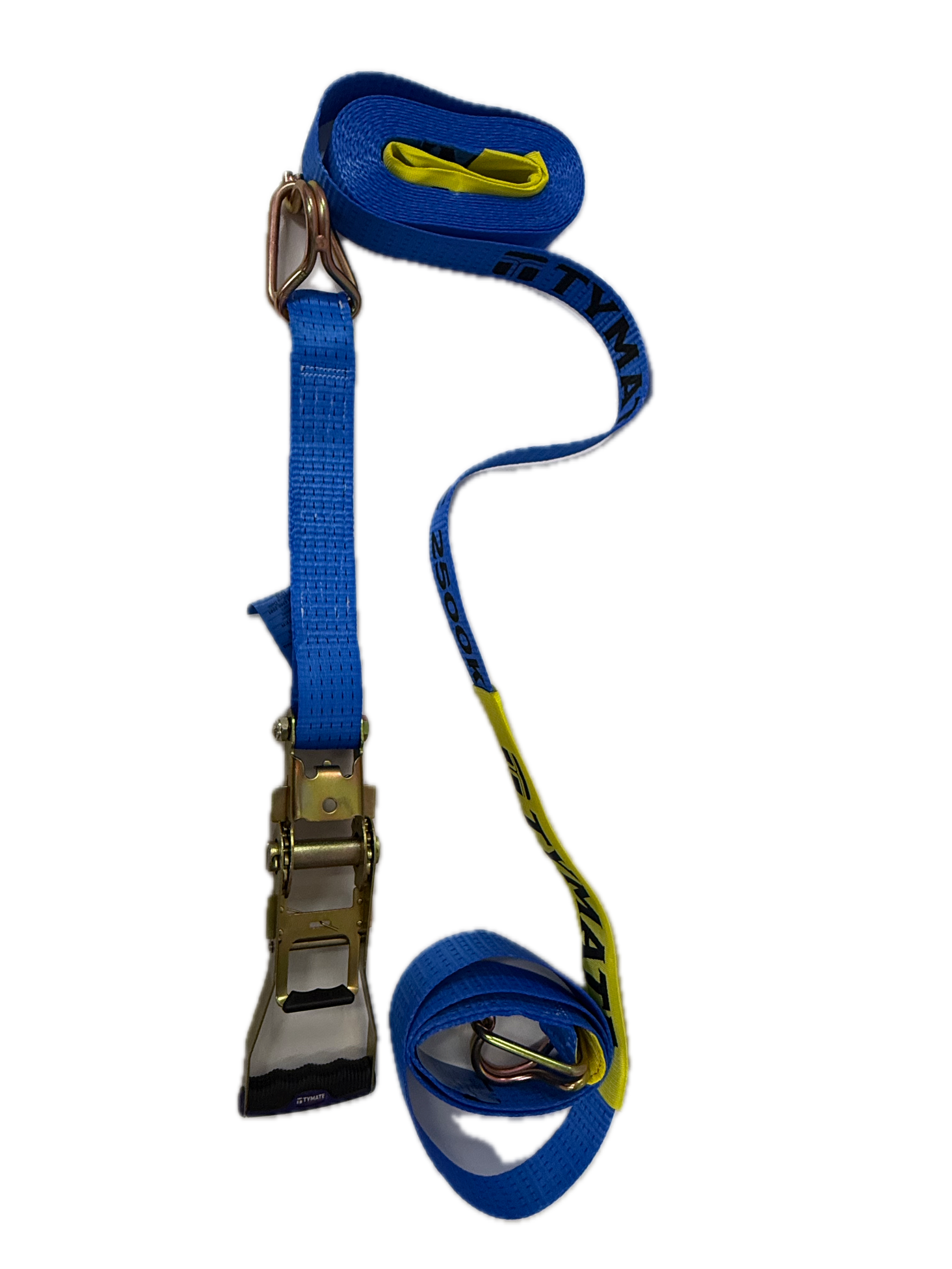 TYMATE Ratchet Tie Down 9m x 50mm 2500kg LC Rubber Handle - Blue
