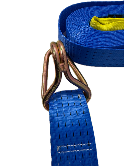 TYMATE Ratchet Tie Down 9m x 50mm 2500kg LC Rubber Handle - Blue