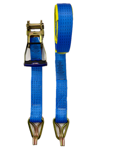 TYMATE Ratchet Tie Down 9m x 50mm 2500kg LC Rubber Handle - Blue