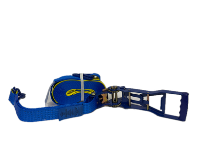 TYMATE Ratchet Tie Down (Reverse Action) Ergo 9m x 50mm Swan Hook LC 2500kg - Blue