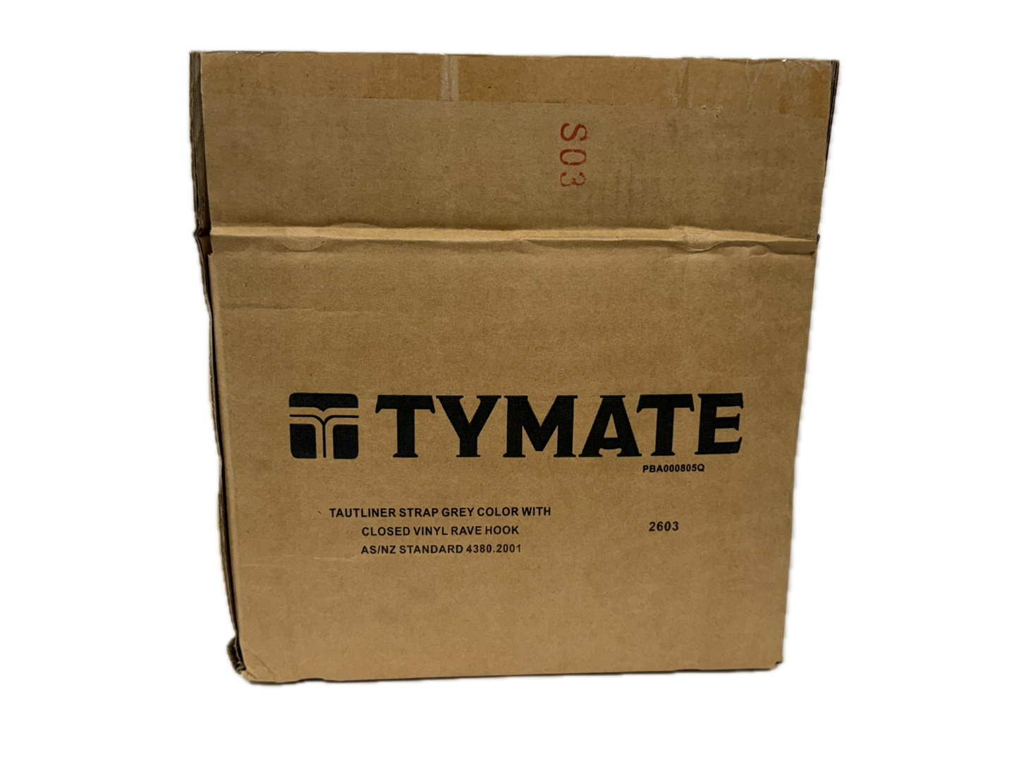 TYMATE - Tautliner Strap 58cm Grey with Closed Vinyl Rave Hook