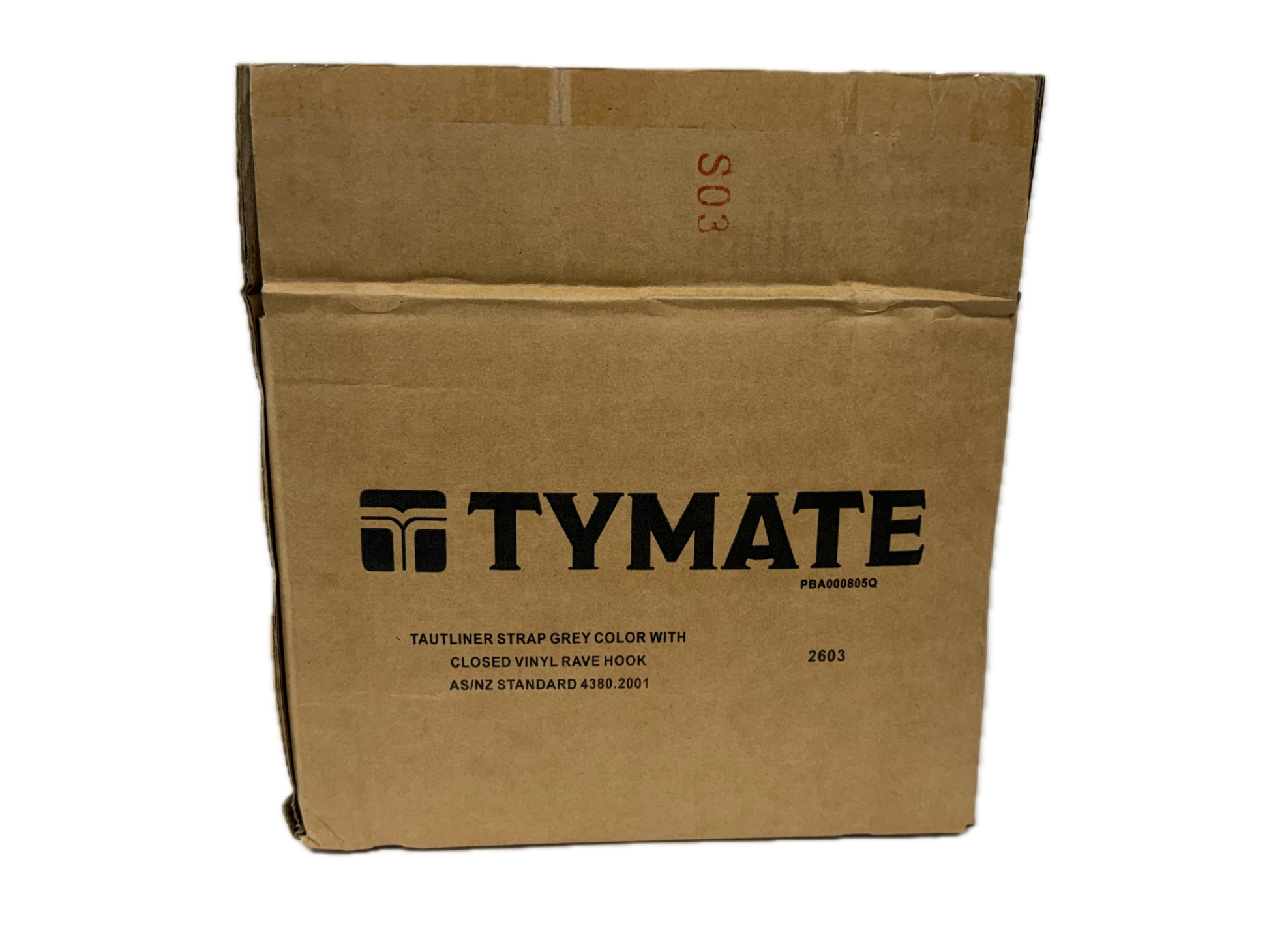 TYMATE - Tautliner Strap 58cm Grey with Closed Vinyl Rave Hook