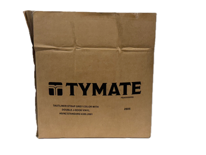 TYMATE - Tautliner Strap 58cm x 44mm – Grey with Closed Vinyl Double J Hooks