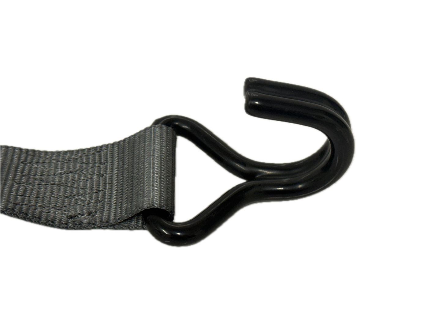 TYMATE - Tautliner Strap 58cm x 44mm – Grey with Closed Vinyl Double J Hooks