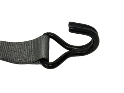 TYMATE - Tautliner Strap 58cm x 44mm – Grey with Closed Vinyl Double J Hooks