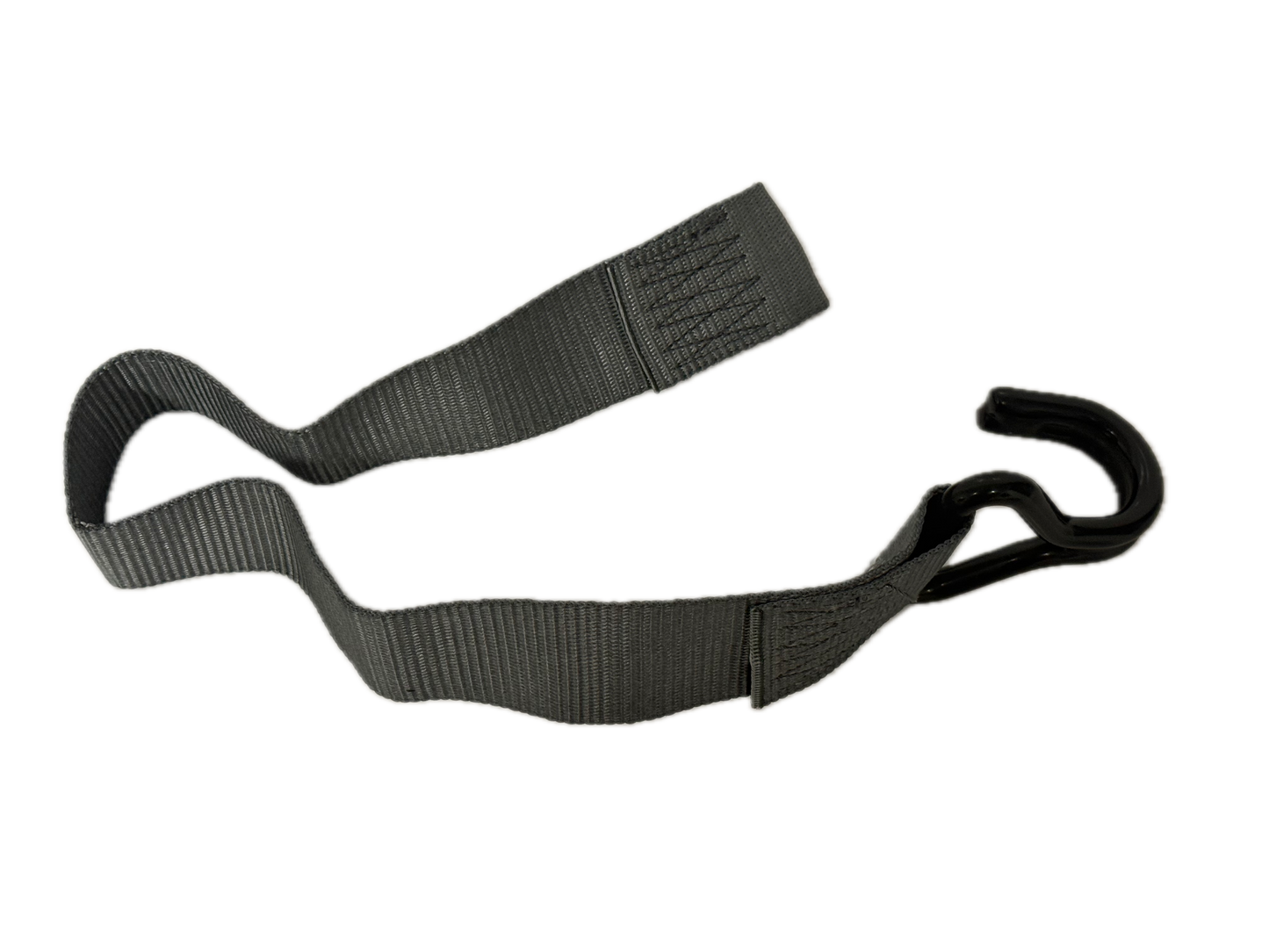 TYMATE - Tautliner Strap 58cm x 44mm – Grey with Closed Vinyl Double J Hooks