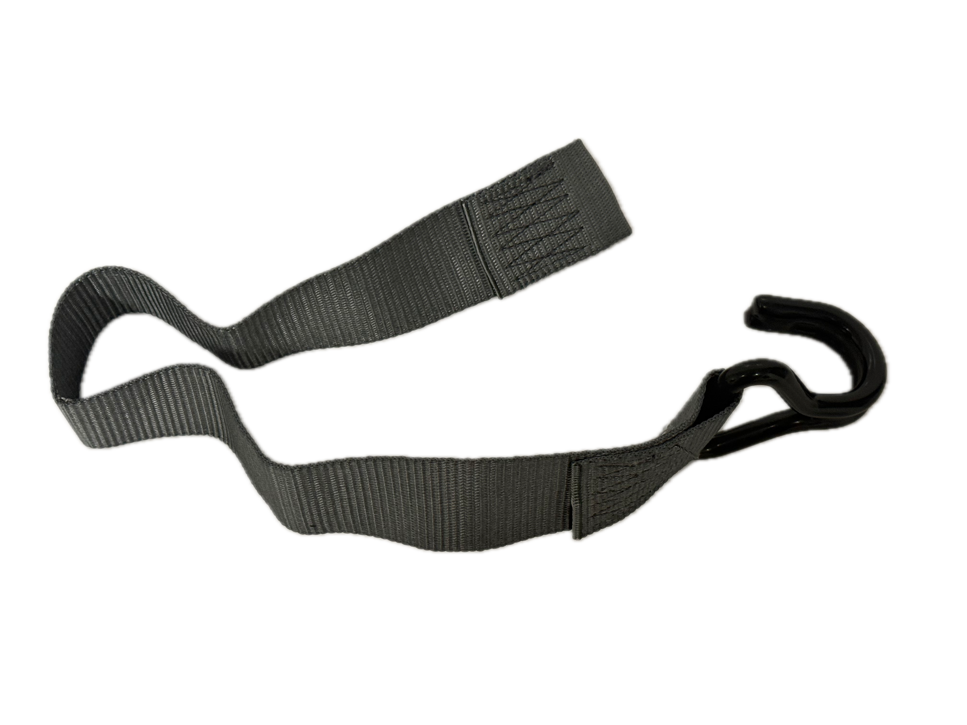 TYMATE - Tautliner Strap 58cm x 44mm – Grey with Closed Vinyl Double J Hooks