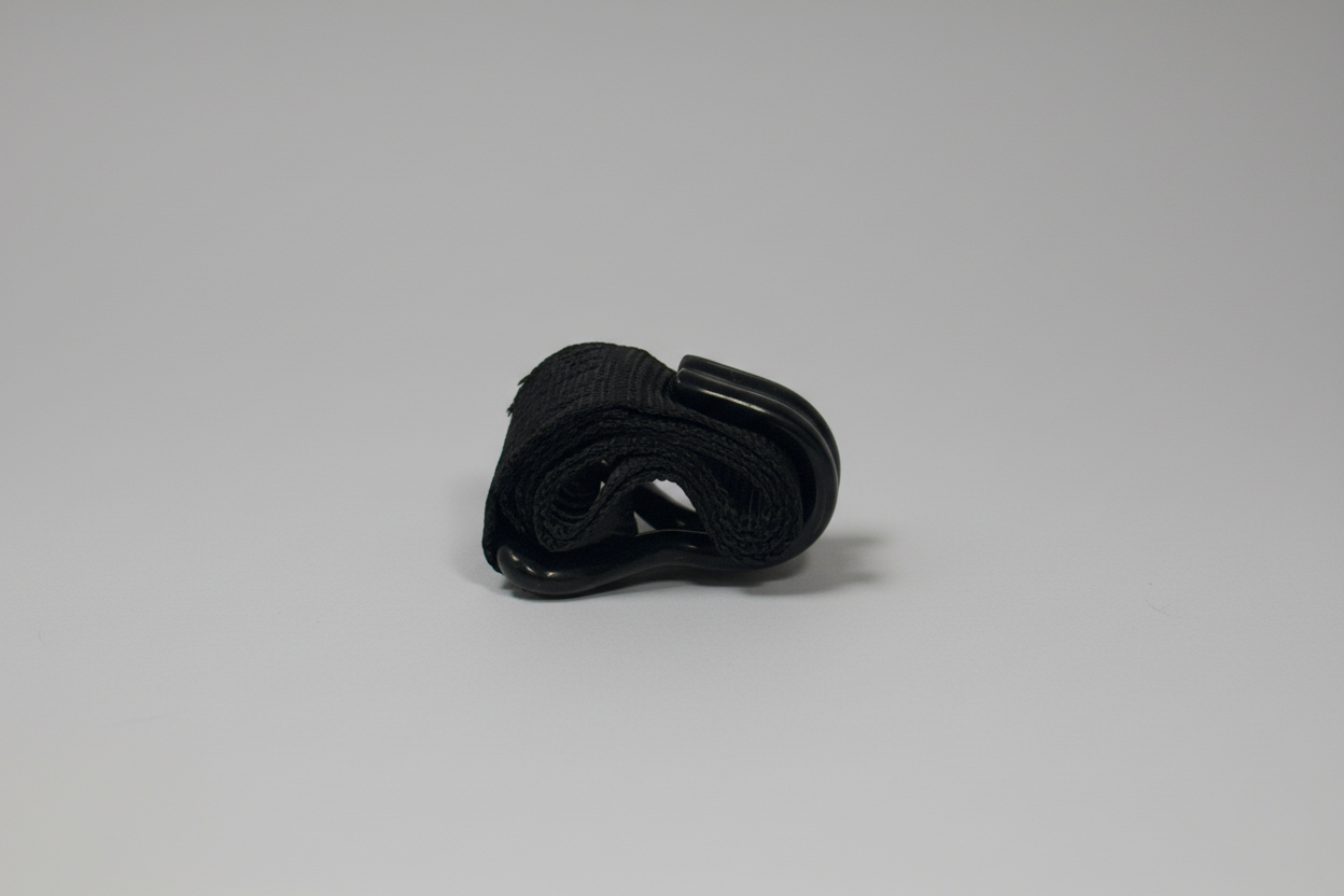 TYMATE - Tautliner Strap 78cm x 44mm – Black with Closed Vinyl Double J Hooks
