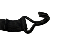 TYMATE - Tautliner Strap 78cm x 44mm – Black with Closed Vinyl Double J Hooks