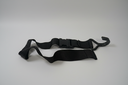 TYMATE - Tautliner Strap 78cm x 44mm – Black with Closed Vinyl Double J Hooks