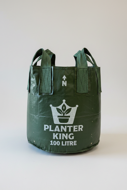 Planter King® 100L Planter Bag with Handles, Green HDPE Plant Bag (51 x 50 cm)