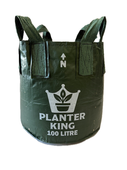 Planter King® 100L Planter Bag with Handles, Green HDPE Plant Bag (51 x 50 cm)