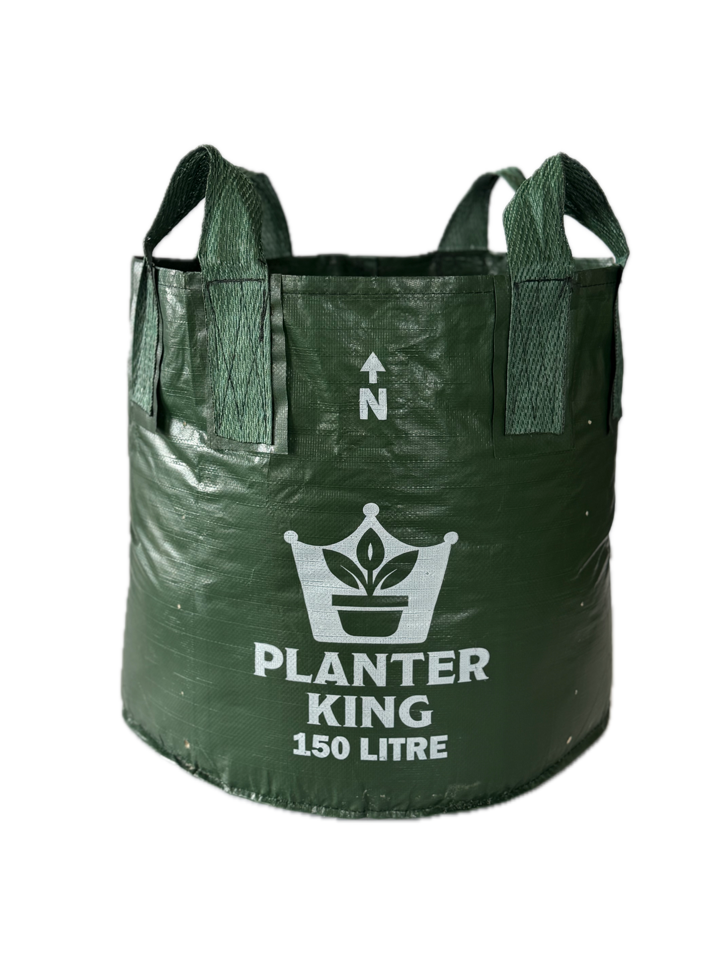 Planter King® 150L Planter Bag with Handles, Green HDPE Plant Bag (60 x 54 cm)