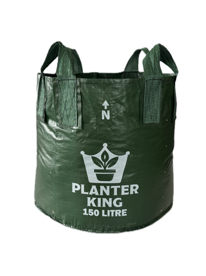 Planter King® 150L Planter Bag with Handles, Green HDPE Plant Bag (60 x 54 cm)