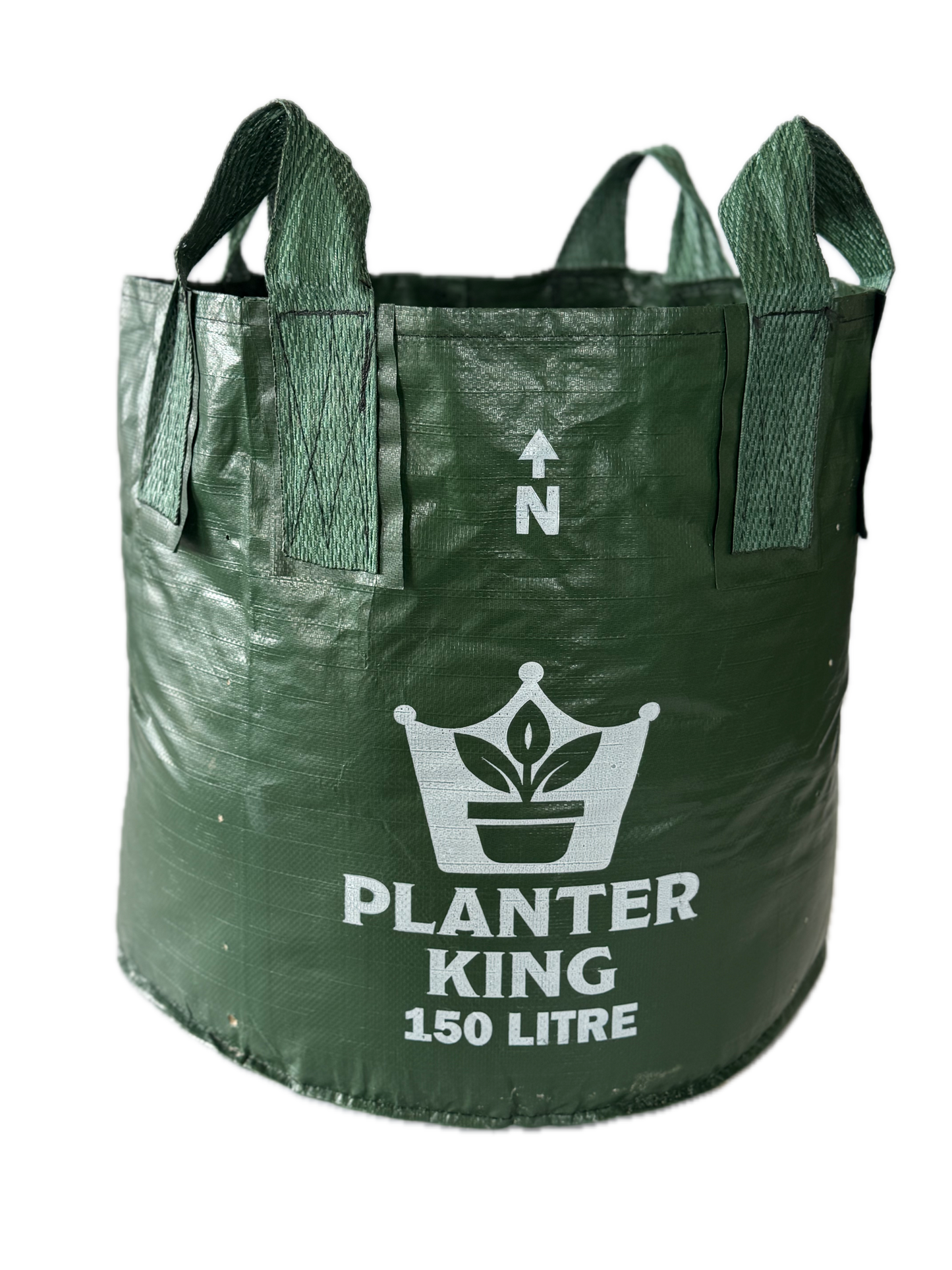 Planter King® 150L Planter Bag with Handles, Green HDPE Plant Bag (60 x 54 cm)