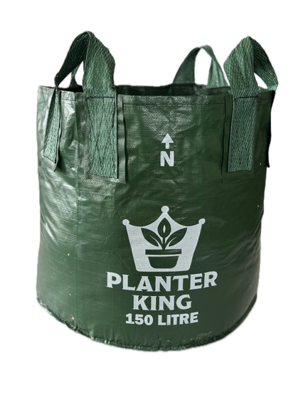 Planter King® 150L Planter Bag with Handles, Green HDPE Plant Bag (60 x 54 cm)
