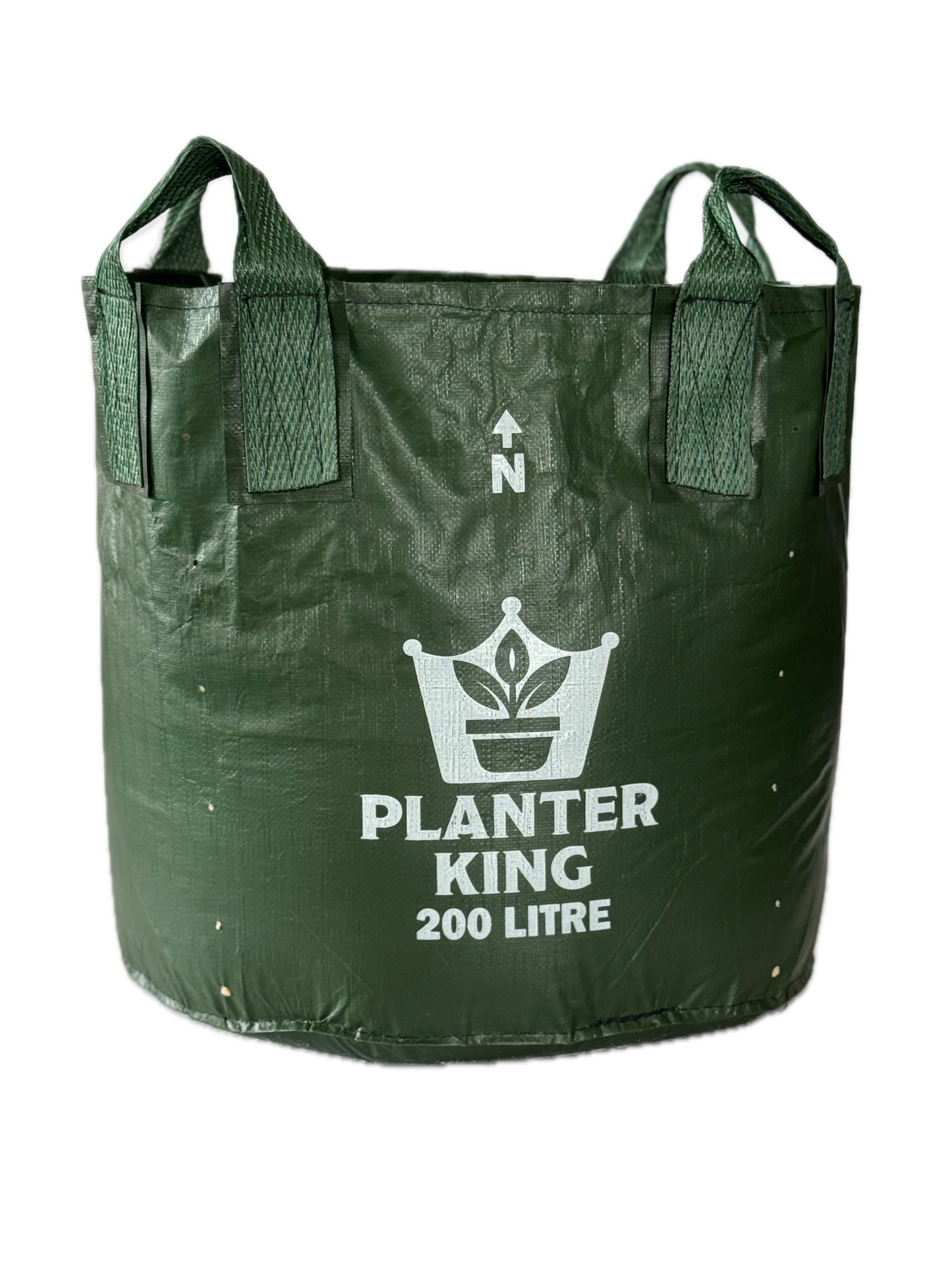 Planter King® 200L Planter Bag with Handles, Green HDPE Plant Bag (65 x 60 cm)